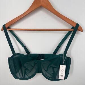 CUUP NWT The Balconette Mesh Bra in Serpentine // 40E
